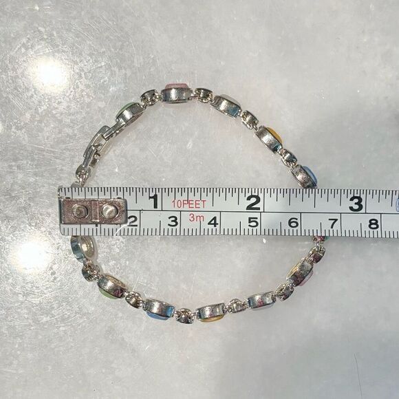 NWT Premier Designs Oval Cats Eye Glass Cabochons Parfait Bracelet Multicolor OS - Picture 5 of 6